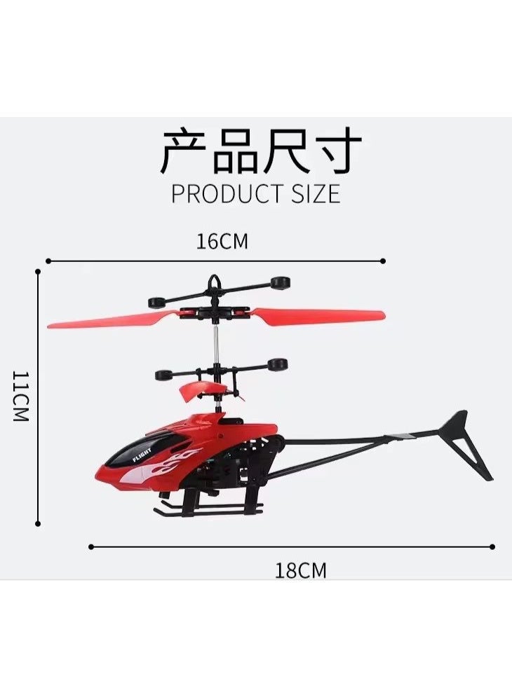 Flying Mini Rc Infraed Induction Helicopter Aircraft Flashing Light Toys For Kid - Image 3